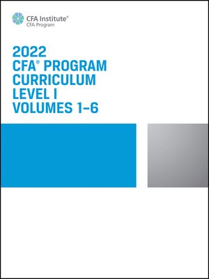 cover image of 2022 CFA Program Curriculum Level I Box Set